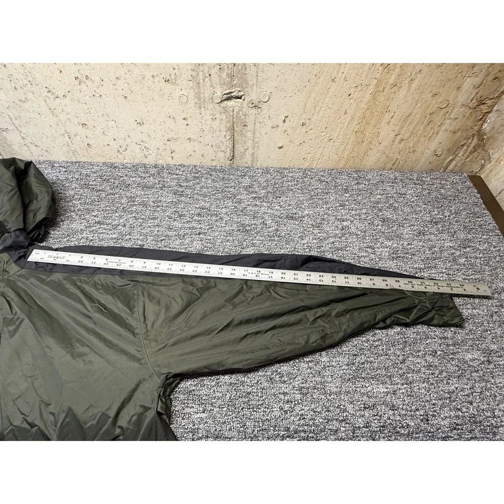 Guide Series Mens Waterproof Rain Jacket Olive Green Black Hooded Size L